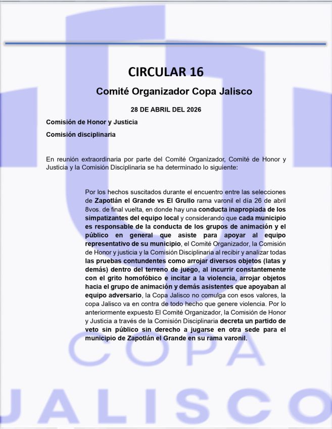 Circular 16