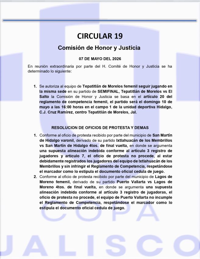 Circular 19